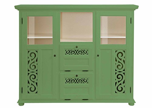 APRODZ Soild Wood Fora Sideboard Storage Cabinet for Living Room | White Finish