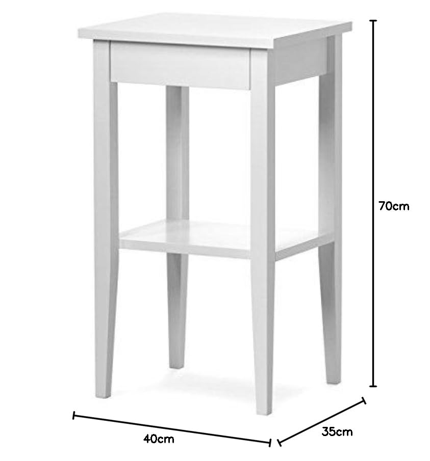 Mango Wood Oyoon Bedside Table for Bedroom Living Room with 1 Drawer End Table