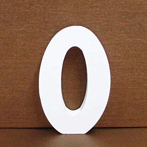 White Wooden Numbers Wood Letter Standing Table Number Craft Ornaments DIY Wedding Party Décor (0) Aprodz