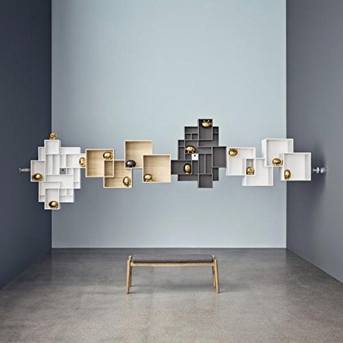 Wooden Kiev Floating Wall Shelf for Living Room | Wall Shelves for Home | Eggplant