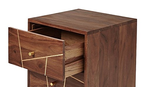 Solid Wood Gandra Bedside Storage Table for Living Room