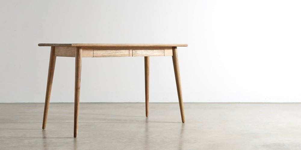 Mango Wood Yantis Office Desk Study Table with Drawer for Living Room