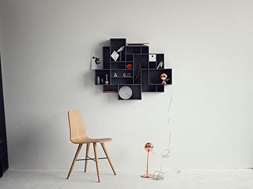 Wooden Kiev Floating Wall Shelf for Living Room | Wall Shelves for Home | Eggplant