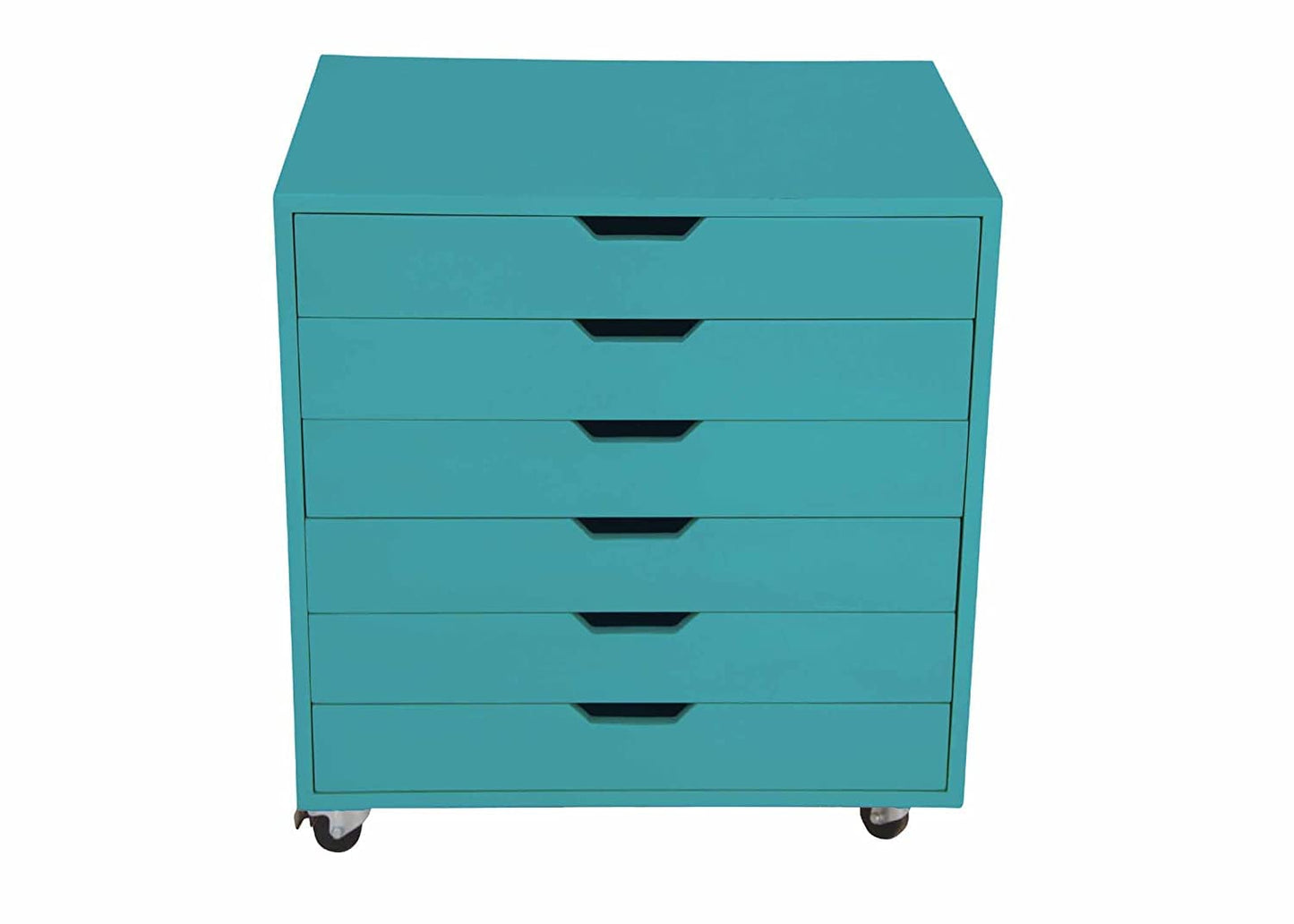 APRODZ Solid Wood Bhesar Drawer Unit on Castors Big Boy for Home | Blue