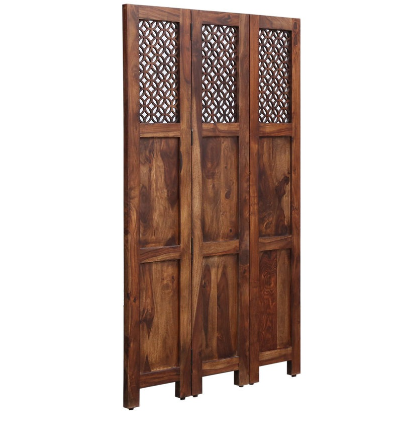 Durque 3 Panel Room Divider - Provincial Teak