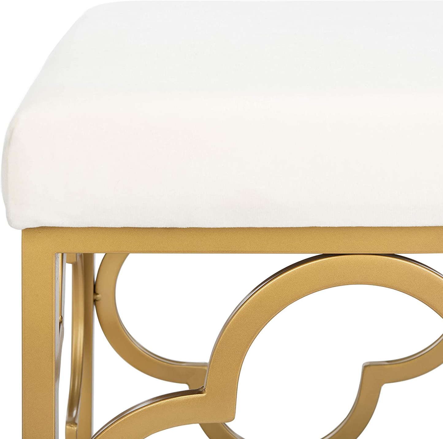 Fleur Bench Glam Velvet and Metal