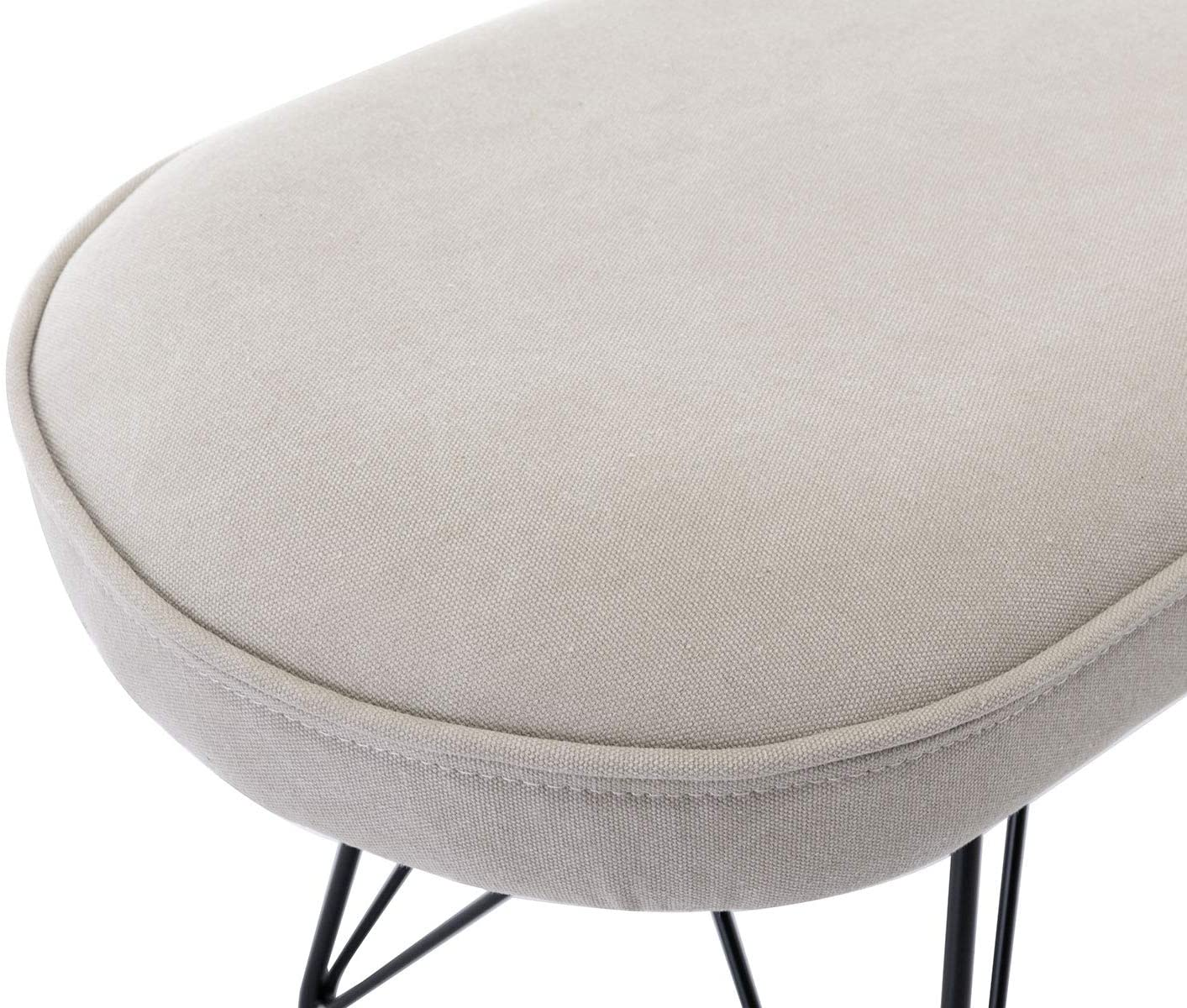 Ottoman Upholstered and Metal Bench