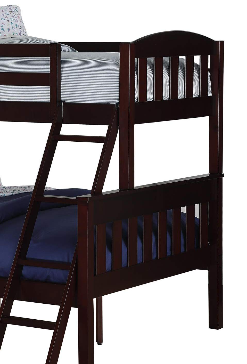 Mango Wood Coedlac Kids Bunk Beds with Ladder for Bedroom | Grey Finish