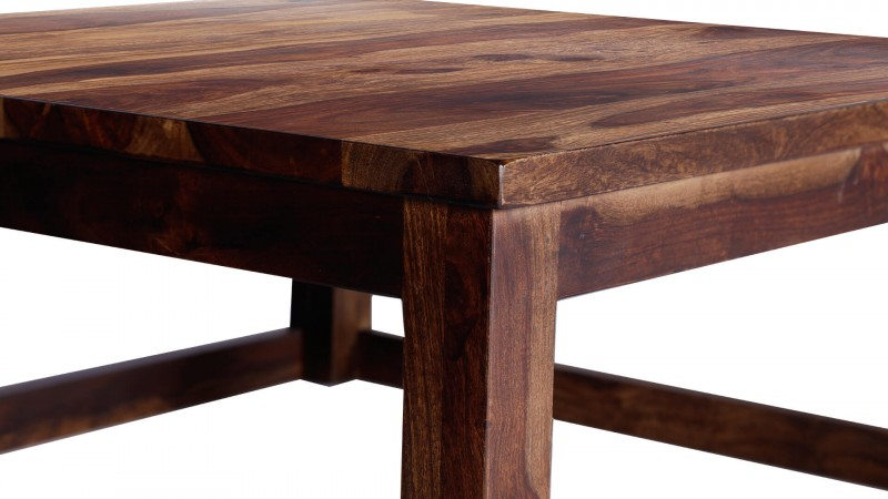 Sheesham Wood Square Shape Norsup Center Coffee Table for Living Room | Brown Finish