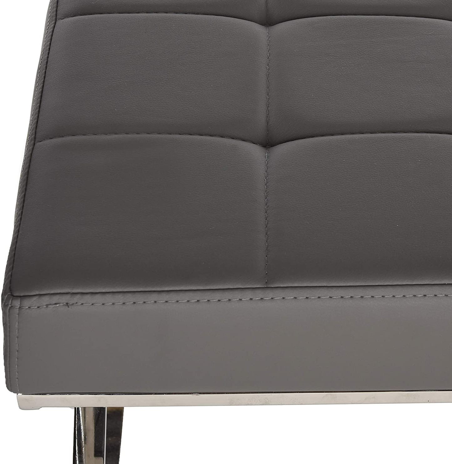 Modern Orange Upholstered Velvet and Metal Bench