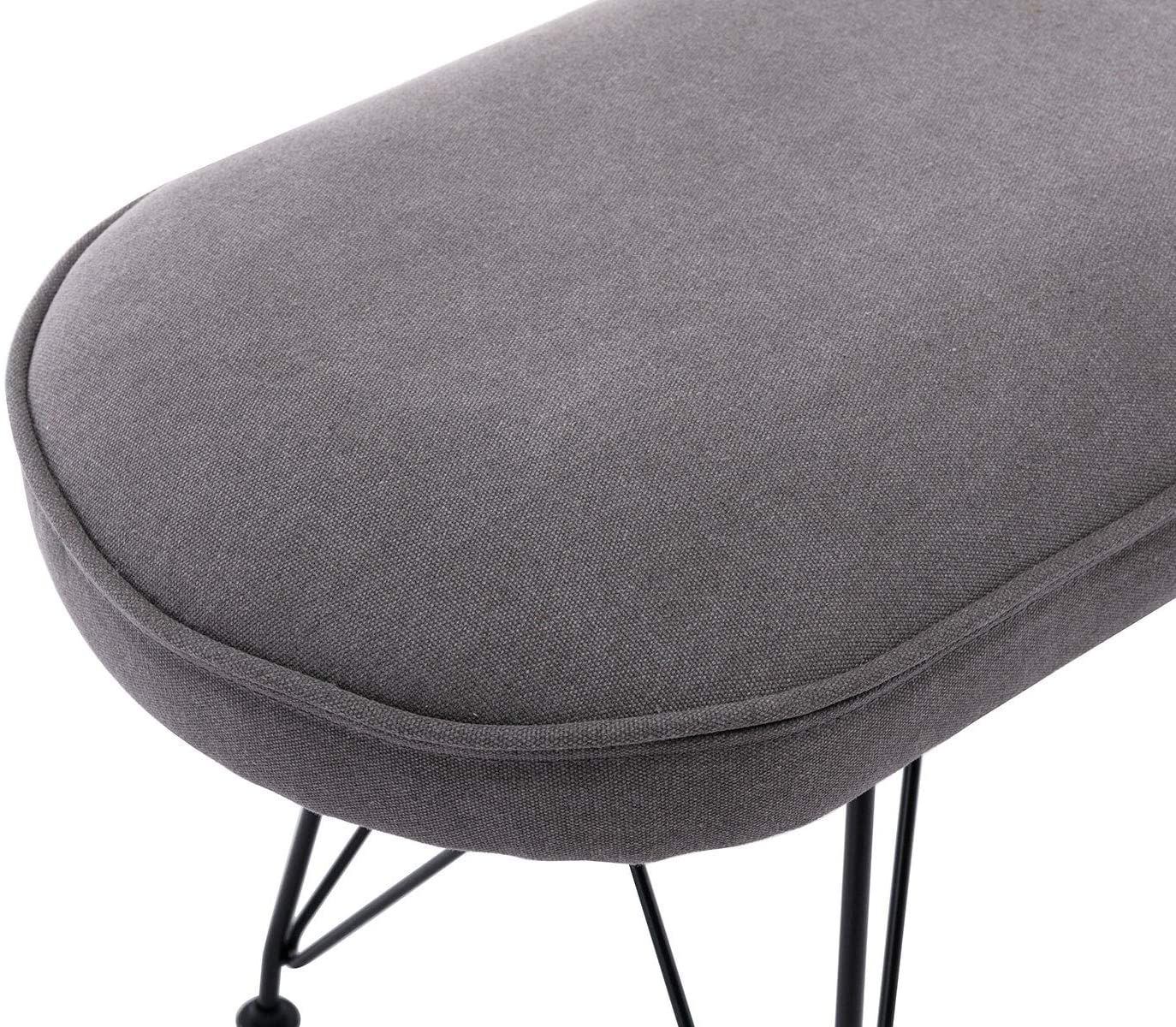 Ottoman Upholstered and Metal Bench