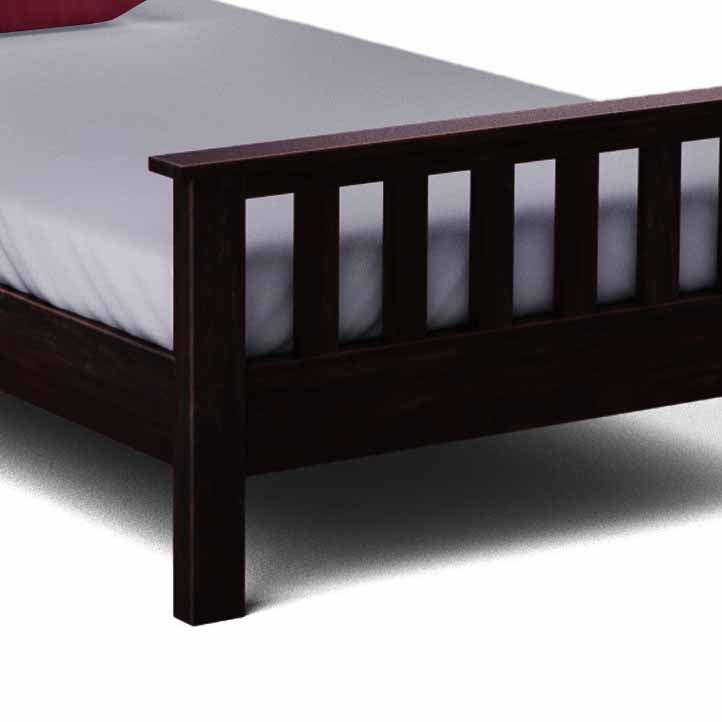 Sheesham Wood Without Storage Single Size Yvonn Bed for Bedroom Stylish | Natural Finish