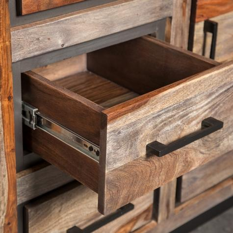 Sheesham Wood Reni Sideboard Storage Cabinet for Living Room | Wooden Cabinet for Kitchen | Brown Finish