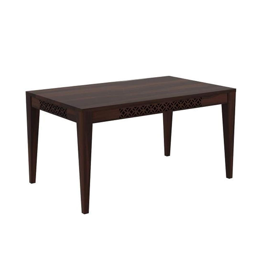 Sheesham Wood Durque 6-Seater Dining Table Set – Premium Wooden Dining Set with Bench for Home, Kitchen & Dining Space (Walnut Finish)