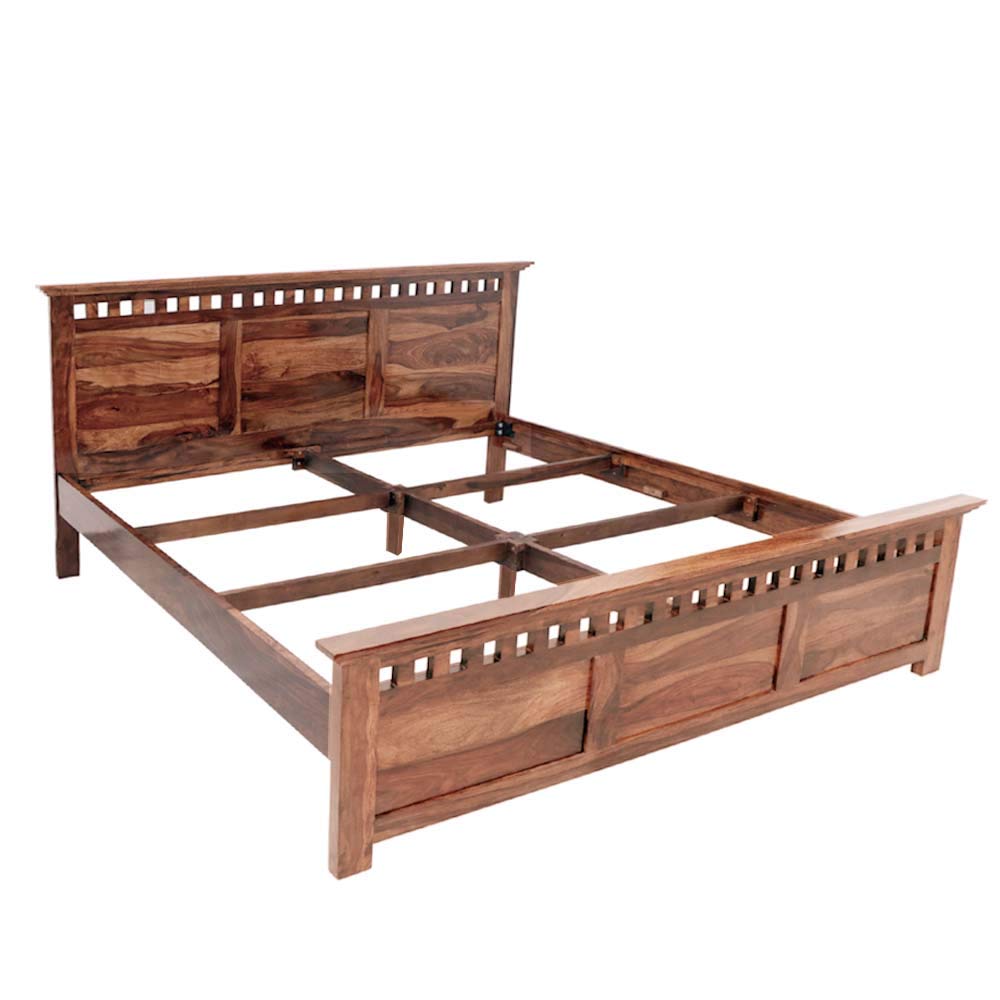 Sheesham Wood Merritt Bed with Side Storage