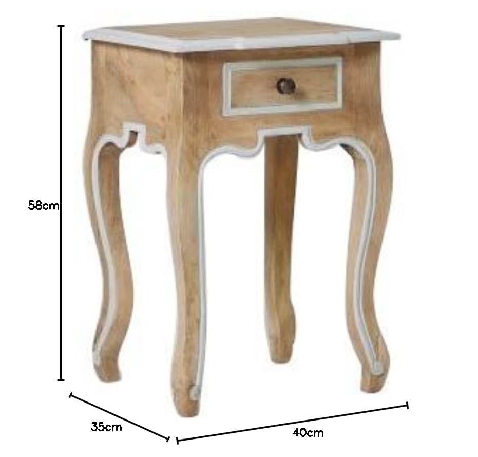 Mango Wood Braga Bedside Table for Home