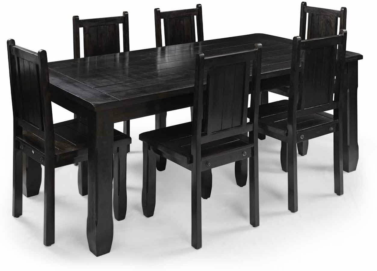 Solid Wood Kayle 6 Seater Dining Table Set for Home | Dining Furniture