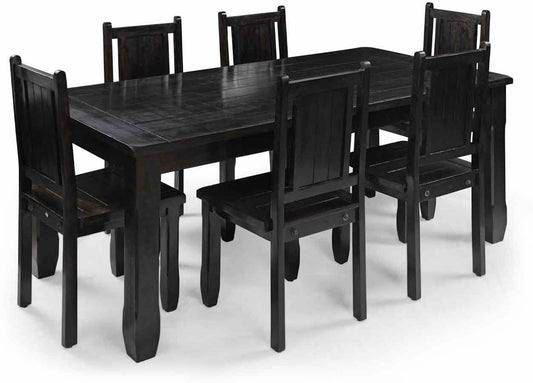 Solid Wood Kayle 6 Seater Dining Table Set for Home | Dining Furniture