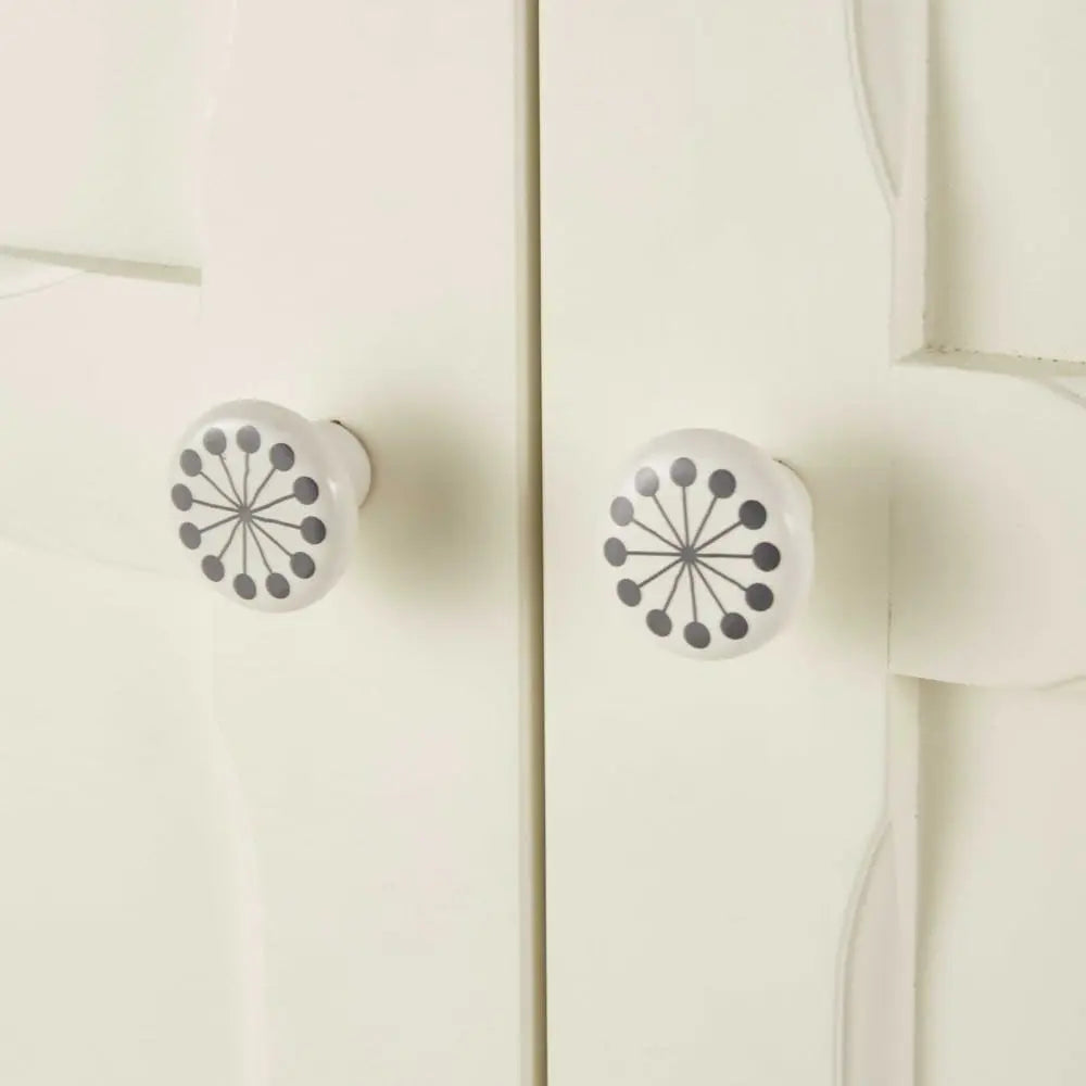 APRODZ Mango Wood Multipurpose Storage 2-Door Cana Wardrobe Almirah for Living Room | White Finish