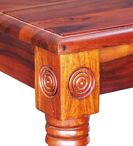 Sheesham Wood Selinos 6 Seater Dining Table Set for Home | Dining Furniture | Brown Finish