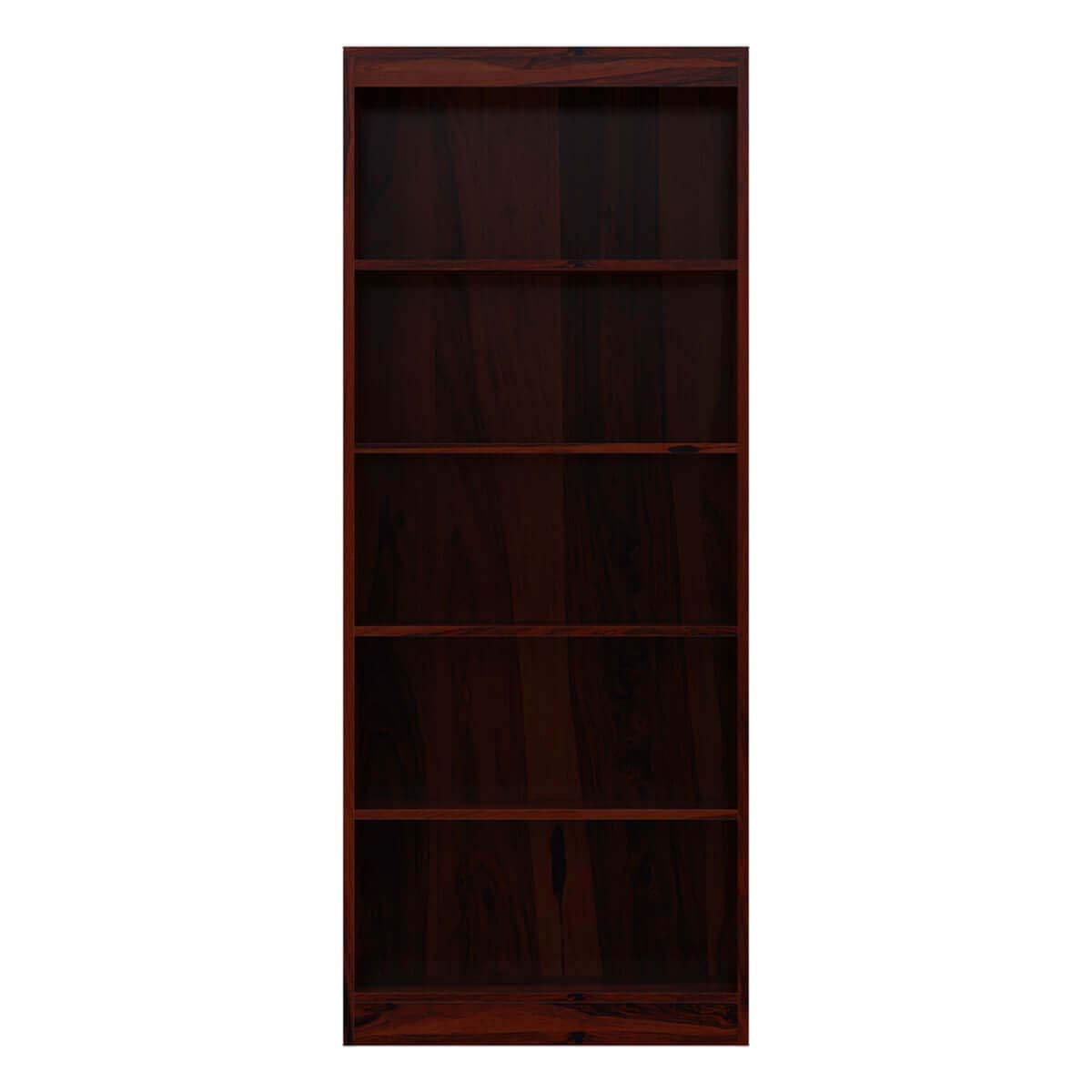APRODZ Boise Sheesham Wood 5 Shelves Standard Home Office Bookcase