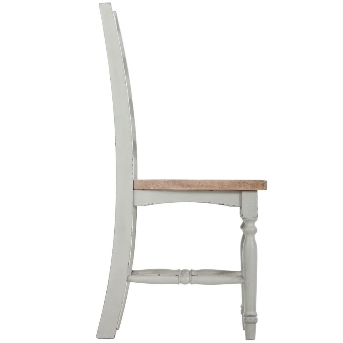 APRODZ Mango Wood Bergen Dining Chair Set for Home | Set of 2 Chair | Dark Grey Finish