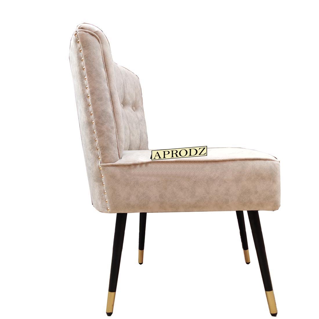 APRODZ Komfi Stunning, Elegant & Comfortable Chair Soft Padded for Long time Seating with Comfort for Home, Cafe, Office & Hotel (Beige Suede)