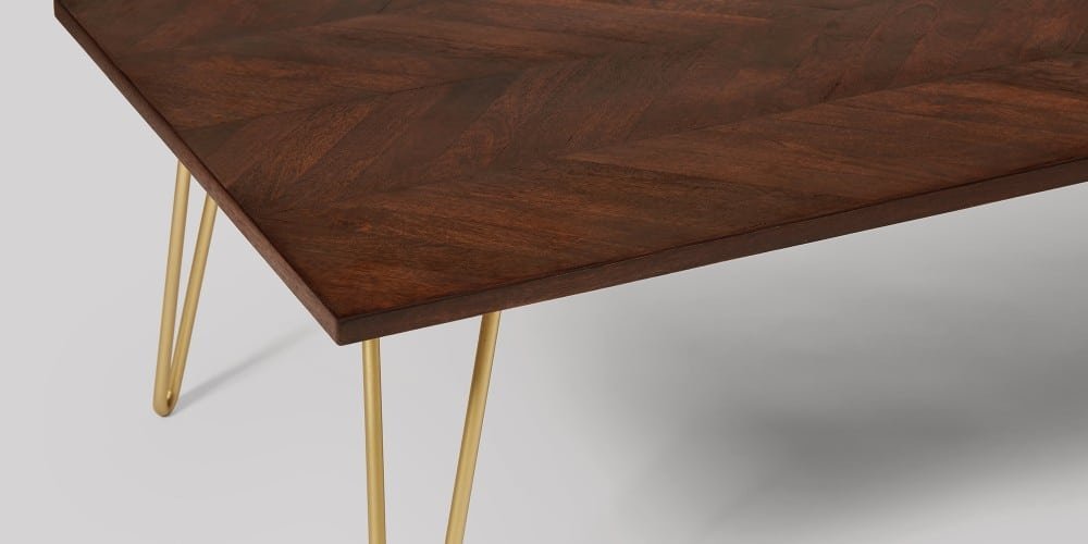 APRODZ Mango Wood Juan Stylish Coffee Table for Living Room | Center Table for Home | Brown Finish
