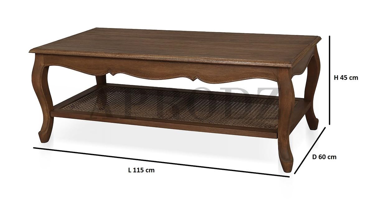 Laura Inspired Coffee Table | Rustic Charm | Solid Wood Construction | Ideal for Living Room Décor