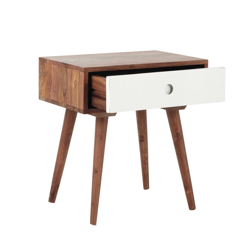 Sheesham Wood Lima Bedside Table for Bedroom Living Room | Mohogany Finish