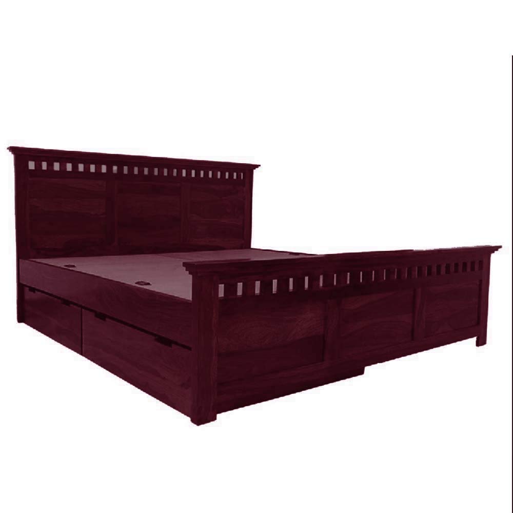 Sheesham Wood Merritt Bed with Side Storage