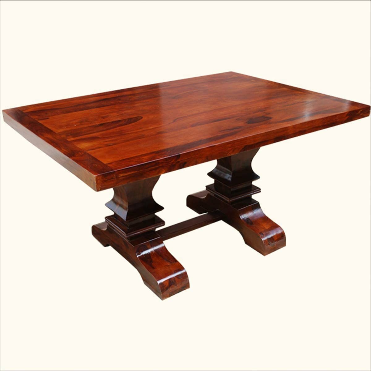 APRODZ Sheesham Wood Honolulu 6 Seater Dining Table Set for Home | Dining Furniture | Brown Finish