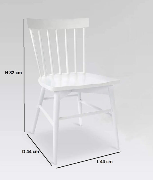 APRODZ Solid Mango Wood White Dining Chairs for Living Room | Set of 2 Wooden Chair