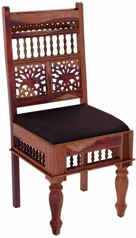 APRODZ Sheesham Wood Norcross 2 Seater Dining Table Set for Home | Dining Furniture | Brown Finish