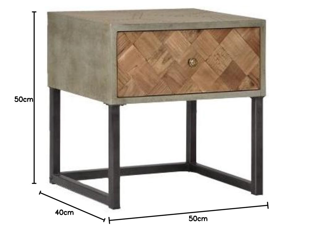 Solid Wood Lixa Bedside Storage Table for Living Room
