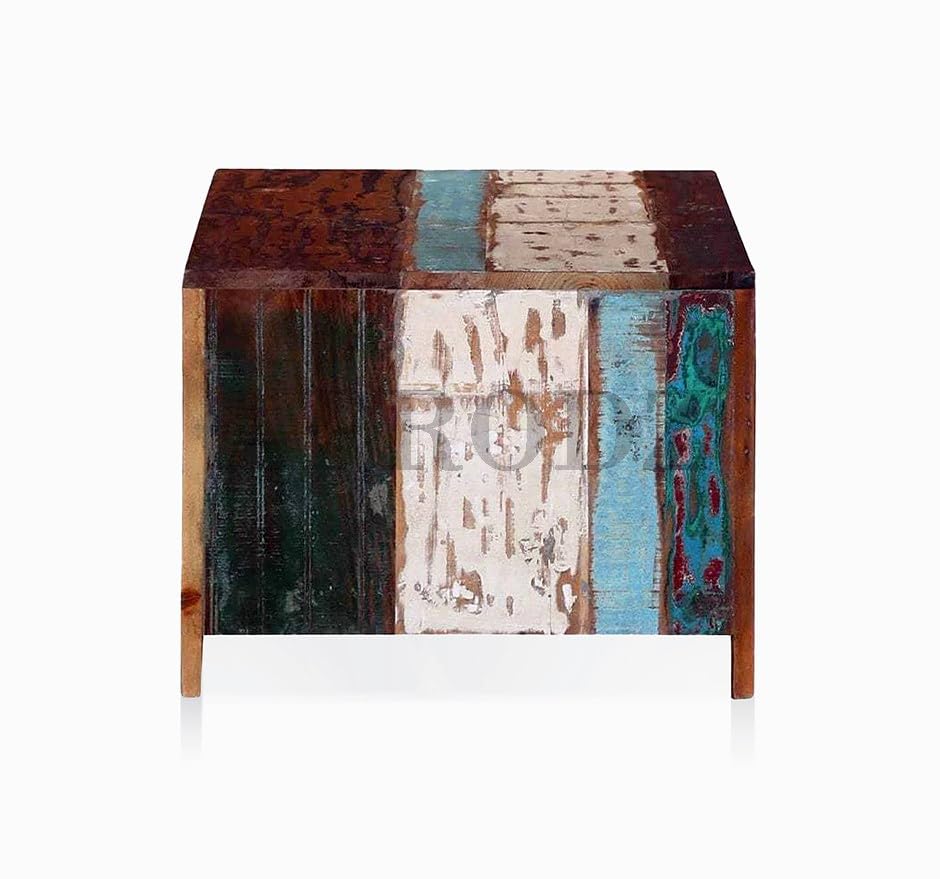 DeStress Solid Sheesham Wood Coffee Table | Versatile Center Table for Living Room, Bedroom, Hall & Home with Distress Finish