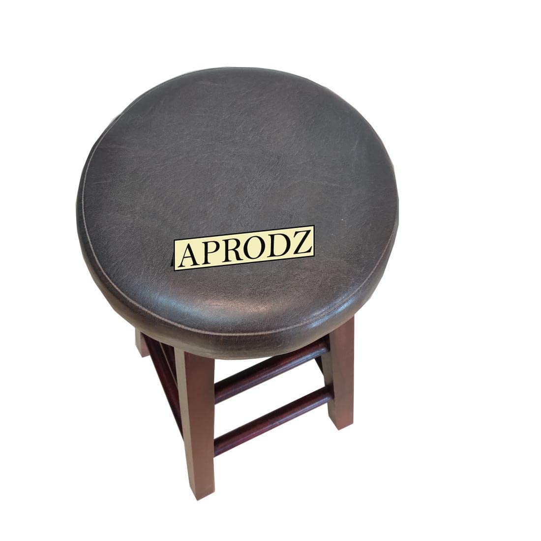 Vero Bar & Kitchen Stool – Elegant Brown Faux Leather Upholstered Seat with Sturdy Wooden Legs for Dining & Counter Seating