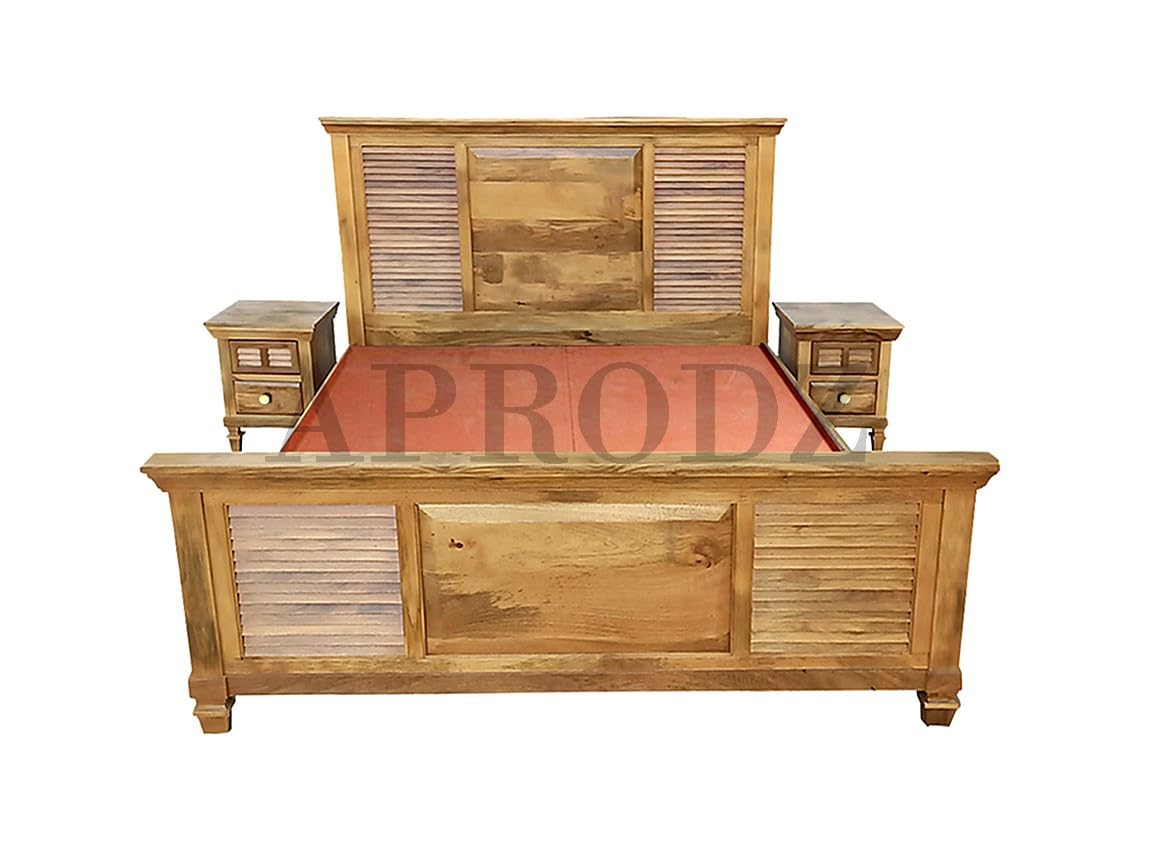 Elmore Mango Wood Bed for Bedroom Furniture (Solid Wood - Natural)