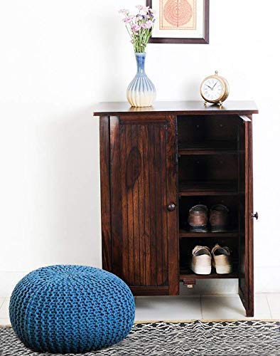 Sheesham Wood Two Tone Shoe Cabinet