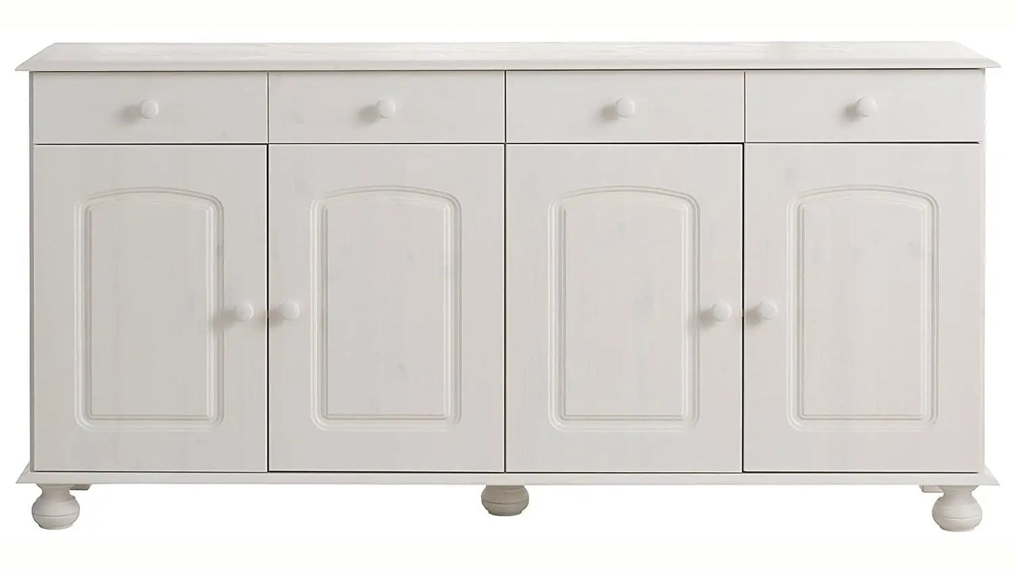 APRODZ Solid Wood Campinas Sideboard Storage Cabinet for Living Room | White