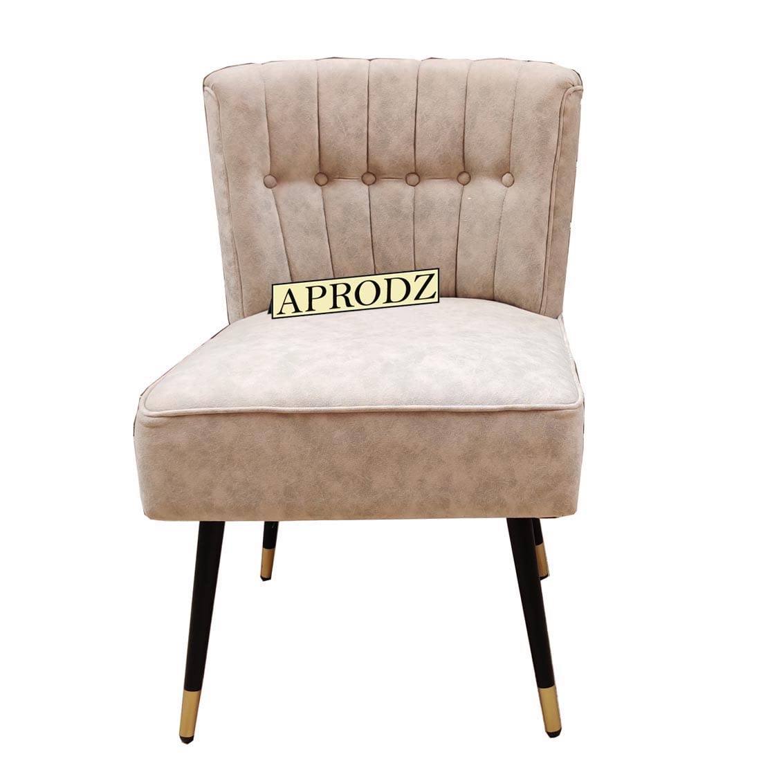APRODZ Komfi Stunning, Elegant & Comfortable Chair Soft Padded for Long time Seating with Comfort for Home, Cafe, Office & Hotel (Beige Suede)