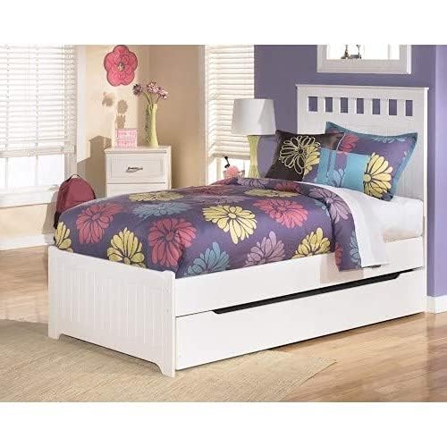 Solid Wood Trundle Storage Single Size Rihan Bed for Bedroom Stylish | White Finish