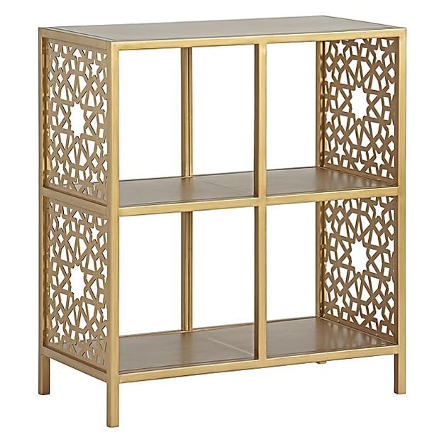 Star Willow 2 Rack Metal Bookcase Gold Powdercoated Finish