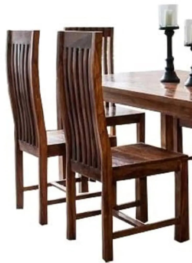 APRODZ Sheesham Wood Epso 6 Seater Dining Table Set for Home | Dining Furniture | Brown Finish