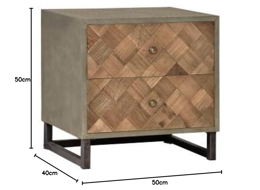 Solid Wood Lisbon Bedside Storage Table for Living Room