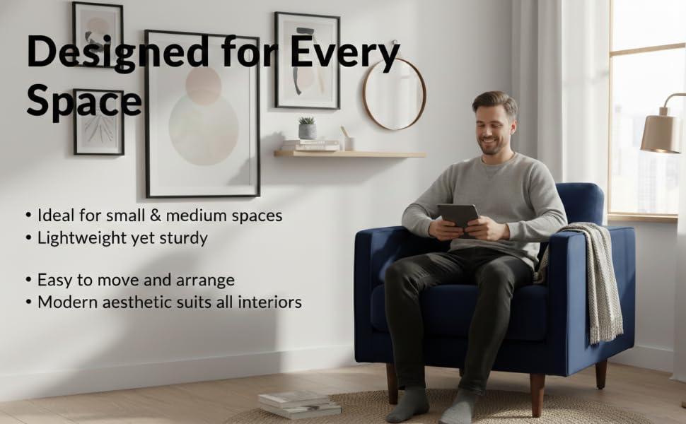 MidCen Wooden 3 Seater Sofa Set with High-Density Comfortable Foam for Home & Living Room (Upholstered- Dark Green Velvet Fabric)