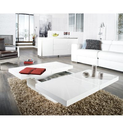 Solid Wood Hermitage Stylish Coffee Table for Living Room | Center Table for Home | White Finish