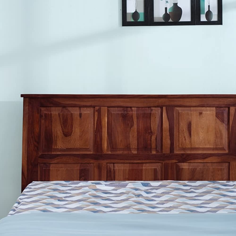 Sheesham Wood Cordoba Queen Size Bed for Bedroom | Mahogany Finish