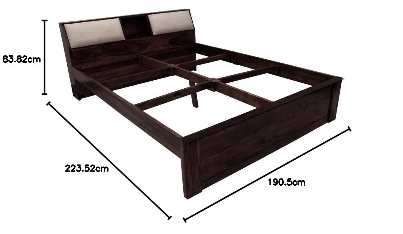 Sheesham Wood Allure Bed with Storage for bedroom