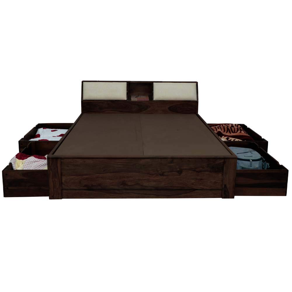 Sheesham Wood Allure Bed with Storage